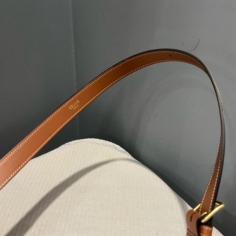 Celine 經典老花 大款 Hobo包 腋下包-10