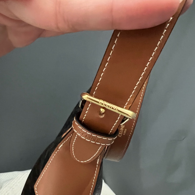 Celine 經典老花 大款 Hobo包 腋下包-18