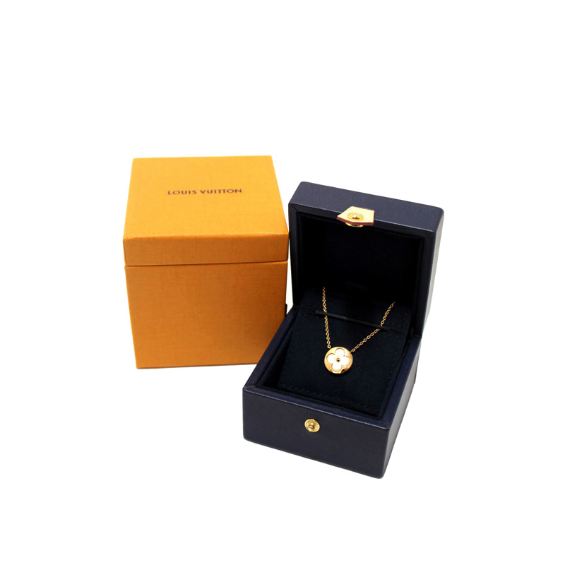 Louis Vuitton Pink Gold and White Mother-Of-Pearl Color Blossom Sun Pendant Necklace-1