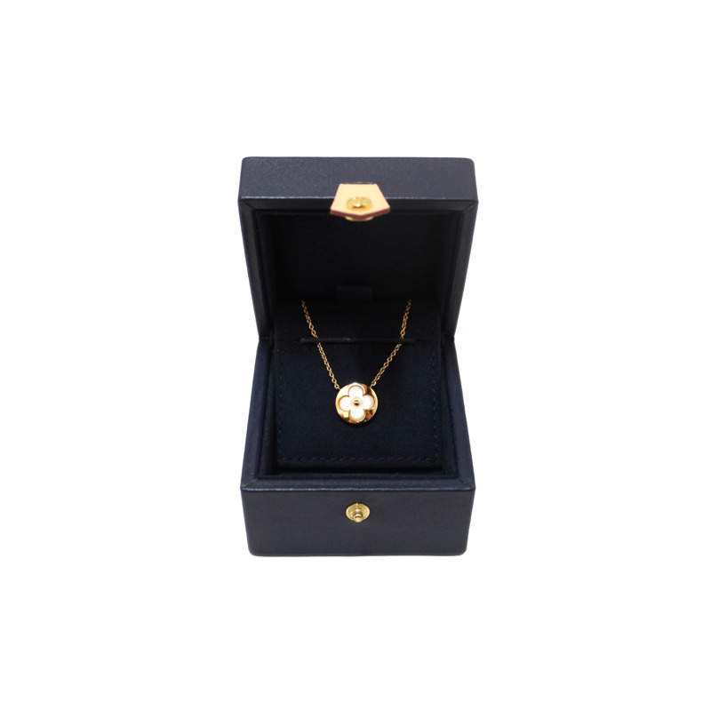 Louis Vuitton Pink Gold and White Mother-Of-Pearl Color Blossom Sun Pendant Necklace-2