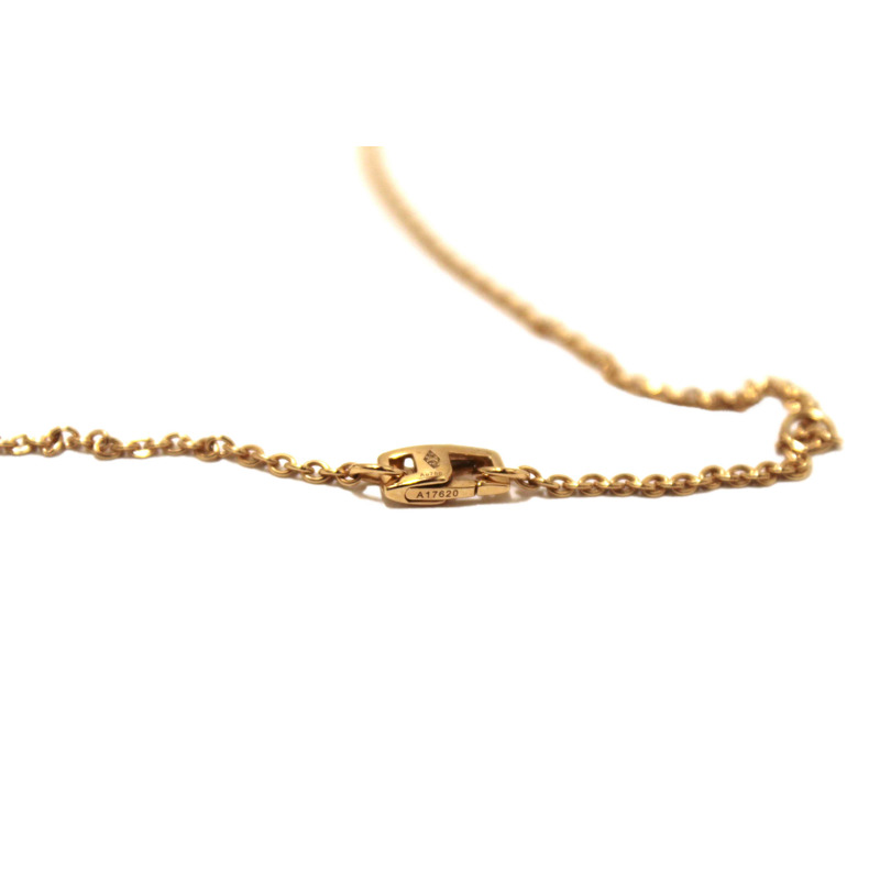 Louis Vuitton Pink Gold and White Mother-Of-Pearl Color Blossom Sun Pendant Necklace-8