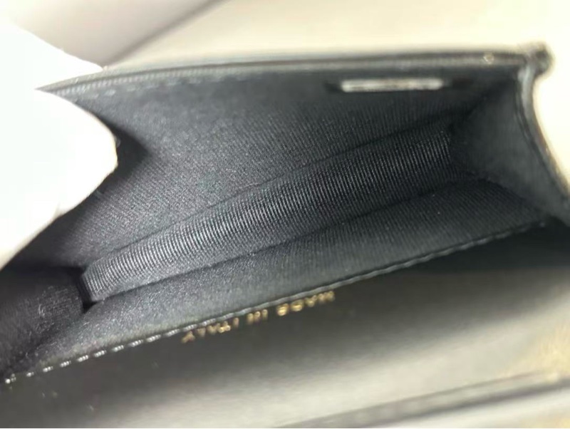 Chanel Leboy 黑金荔枝牛皮 芯片款零錢包 全新 配件盒子塵袋購證-7