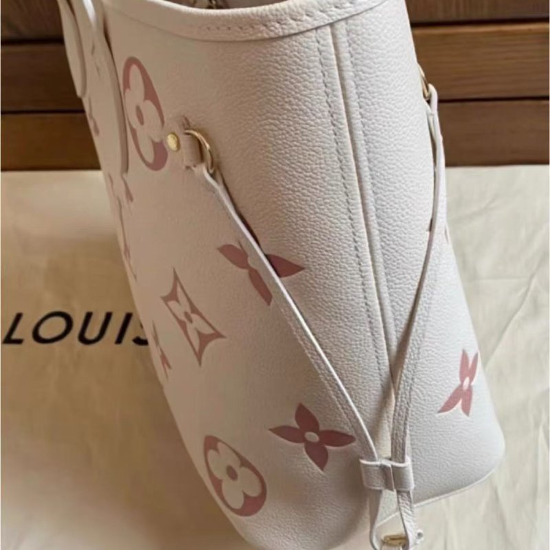 Lv neverfull 草莓牛奶 中號托特包 全新帶膜 配件塵袋盒子(細節私訊)-1