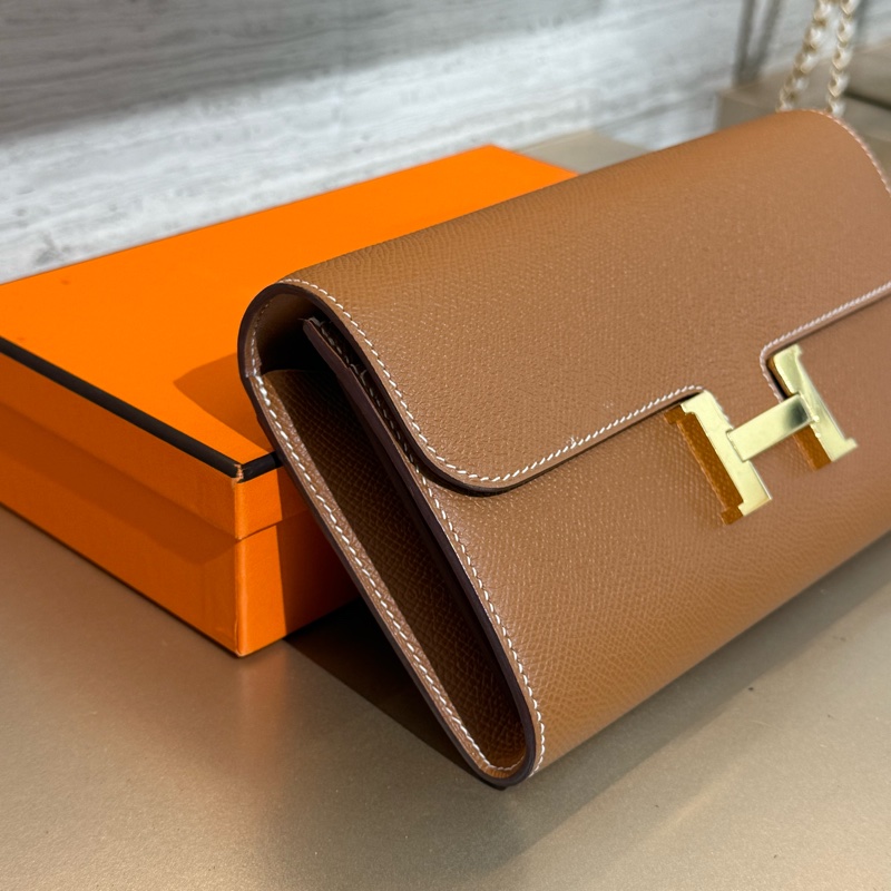 HERMES CONSTANCE TO GO 焦糖色康康手拿迷你斜背包-2