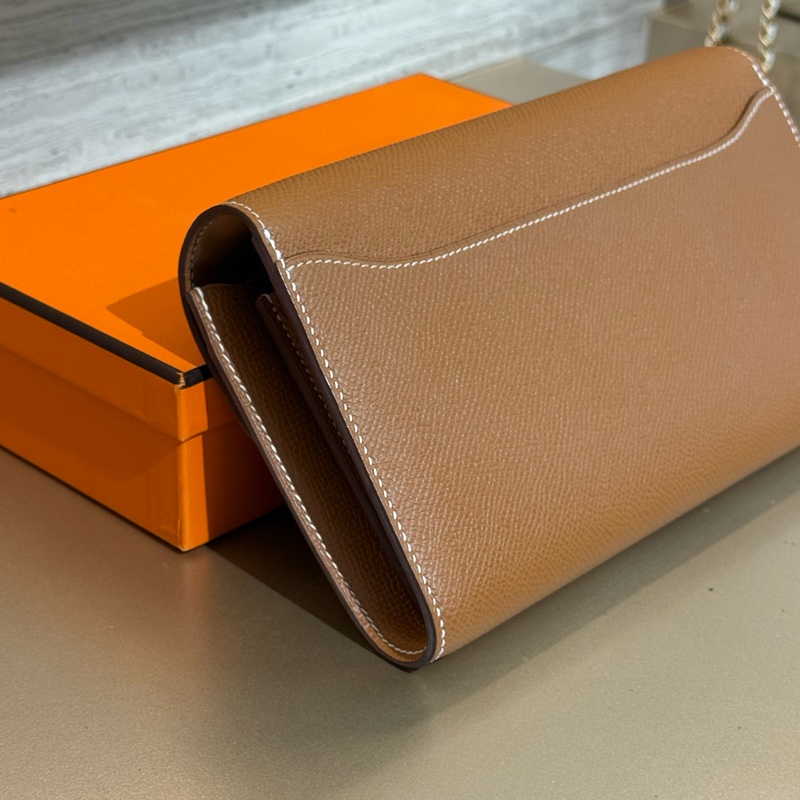 HERMES CONSTANCE TO GO 焦糖色康康手拿迷你斜背包-5