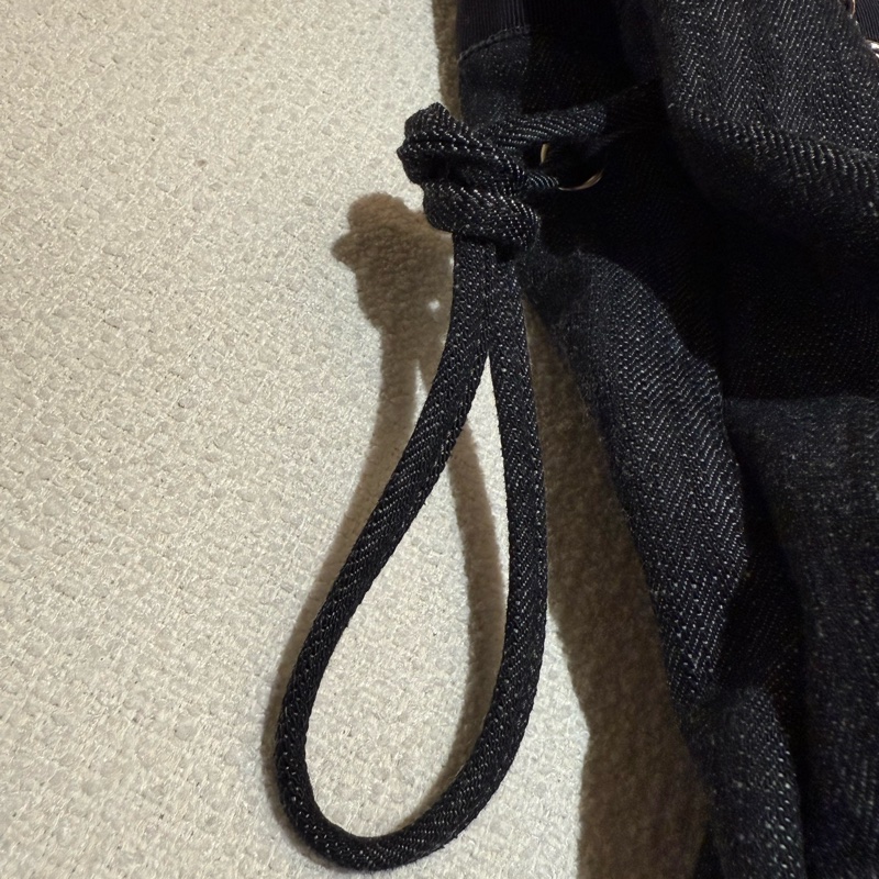 CHANEL 香奈兒深藍色牛仔銀鏈兩用束口肩背包-19