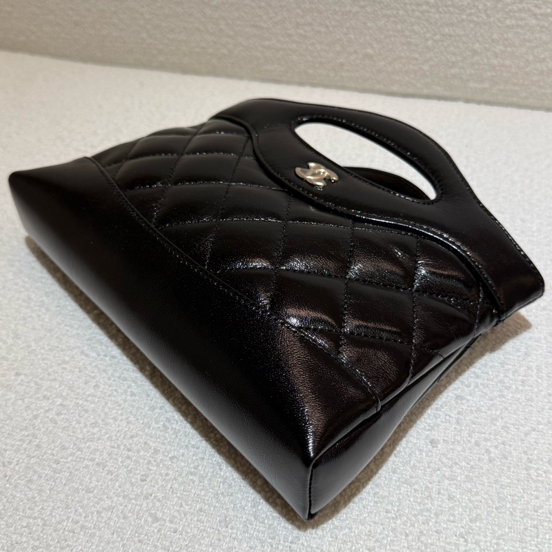 CHANEL 31bag nano香奈兒全黑牛皮革兩用手提斜背包-1