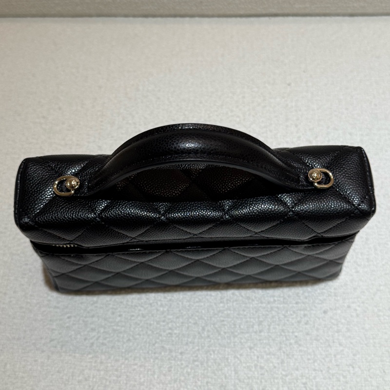 CHANEL 25C LP香奈兒荔枝牛皮盒盒包-10