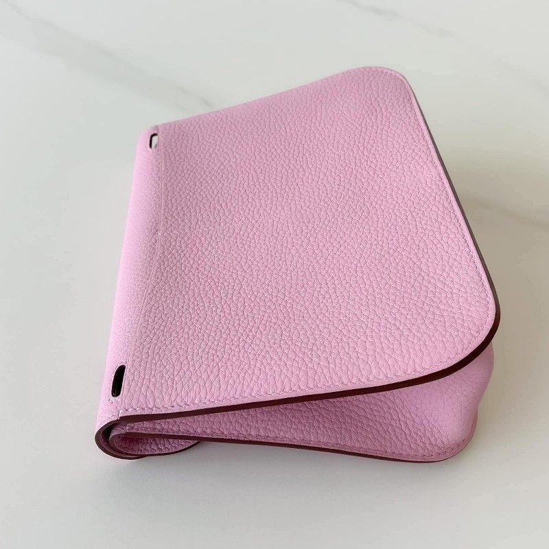 HERME'S Halzan 25 錦葵紫銀釦-12