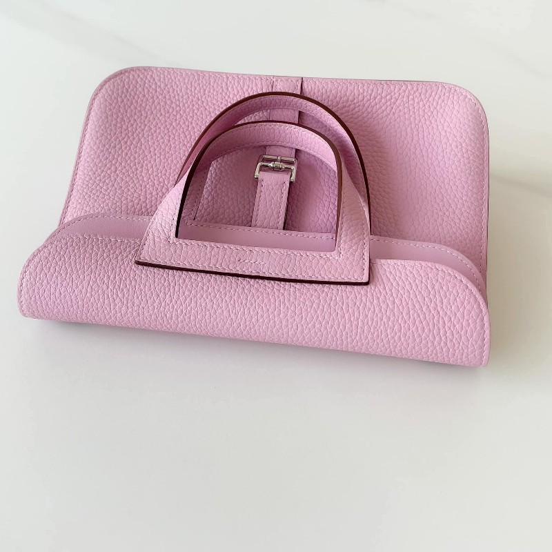 HERME'S Halzan 25 錦葵紫銀釦-17