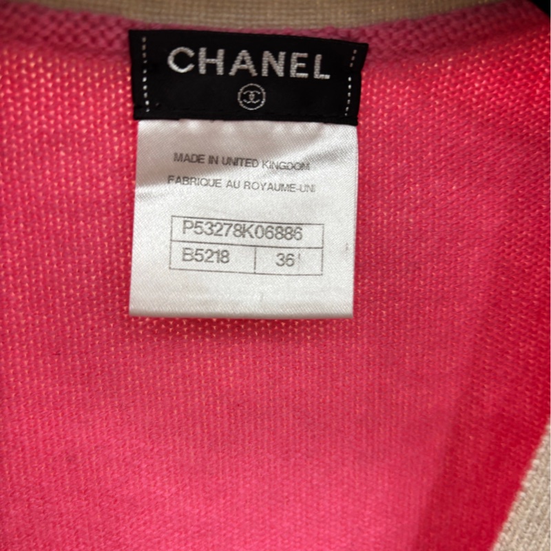 Chanel羊絨開襟衫 36碼 99新 特別粉嫩的顏色，長青款-2