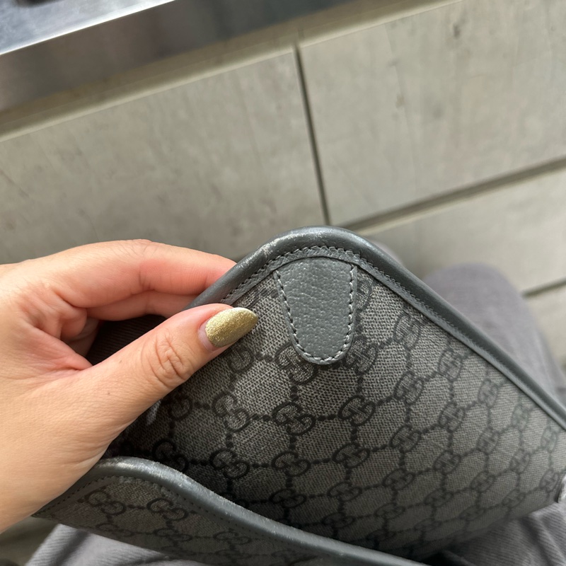 GUCCI 經典Ophidia GG 腰包(小-灰色)-12