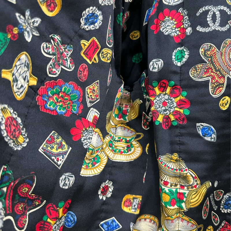 Chanel Vintage 黑金小輪廓外套 36碼-3