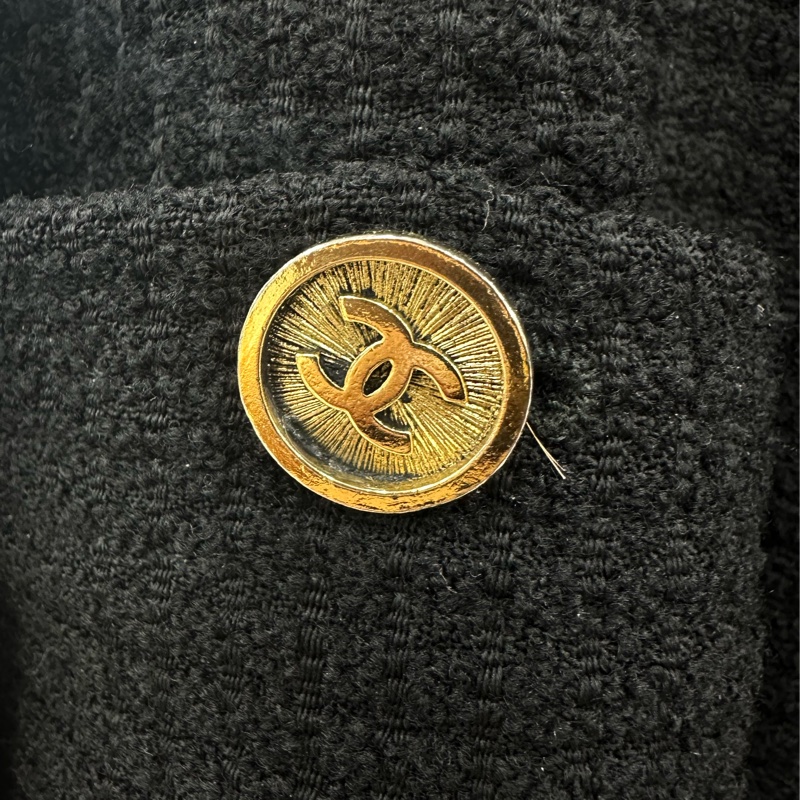 Chanel Vintage 黑金小輪廓外套 36碼-5