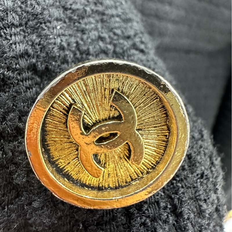 Chanel Vintage 黑金小輪廓外套 36碼-6