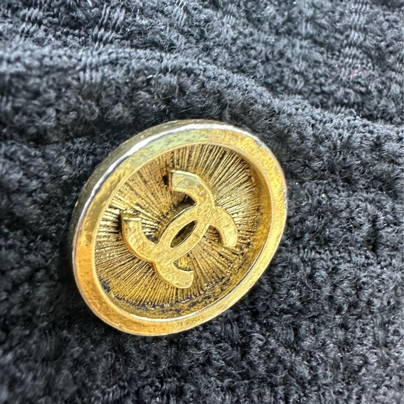 Chanel Vintage 黑金小輪廓外套 36碼-8