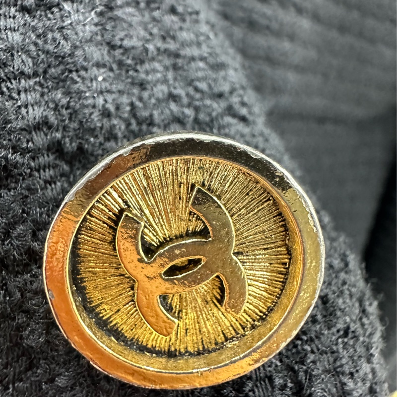 Chanel Vintage 黑金小輪廓外套 36碼-12