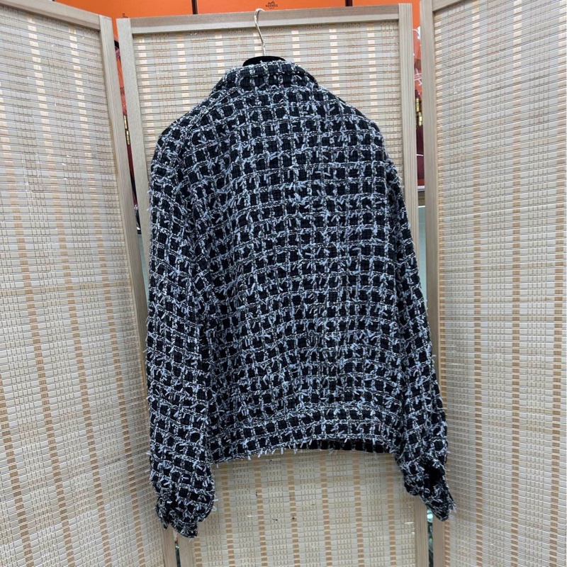 CHANEL香奈兒23a手作坊系列黑白格紋花呢外套王一博同款 36碼-1