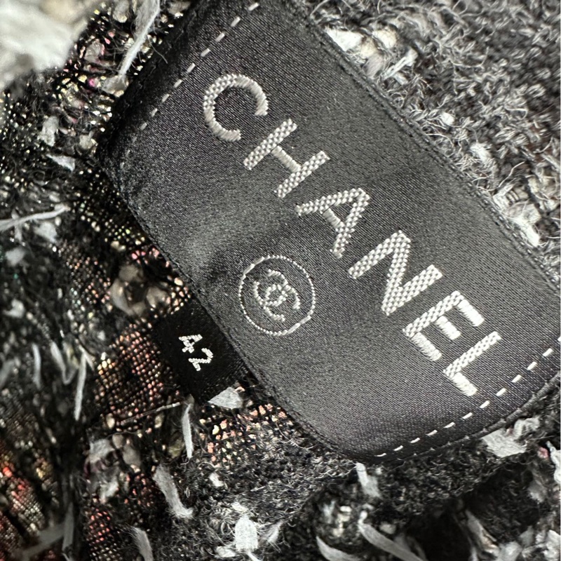 CHANEL香奈兒23a手作坊系列黑白格紋花呢外套王一博同款 36碼-2