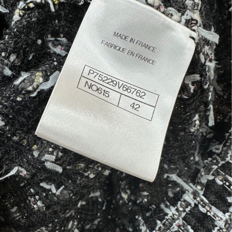 CHANEL香奈兒23a手作坊系列黑白格紋花呢外套王一博同款 36碼-3