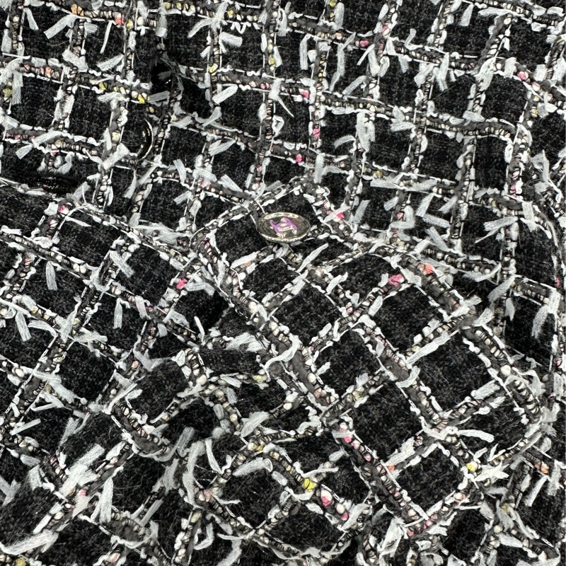 CHANEL香奈兒23a手作坊系列黑白格紋花呢外套王一博同款 36碼-5