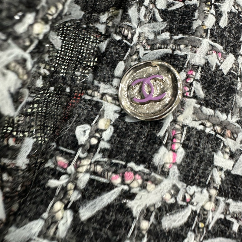 CHANEL香奈兒23a手作坊系列黑白格紋花呢外套王一博同款 36碼-6