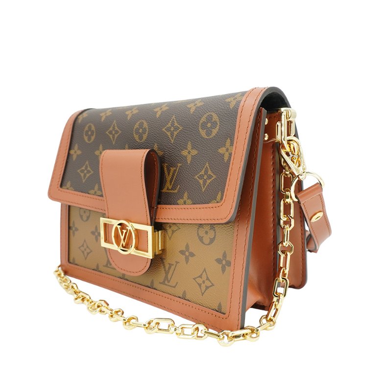 Louis Vuitton 展示品 Dauphine MM 帆布肩背斜背二用包(M45958-咖)-1