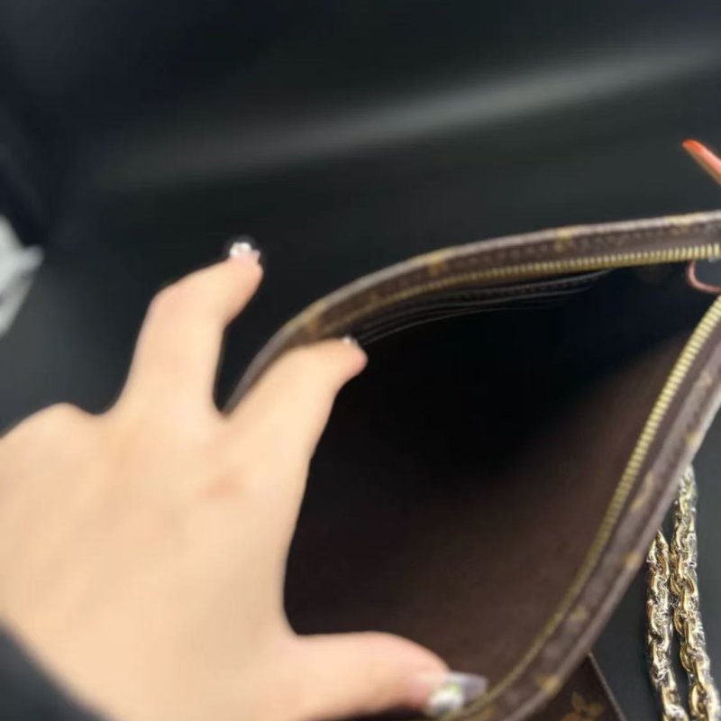 全新全套Lv新款二合一 老花子母手拿包-2