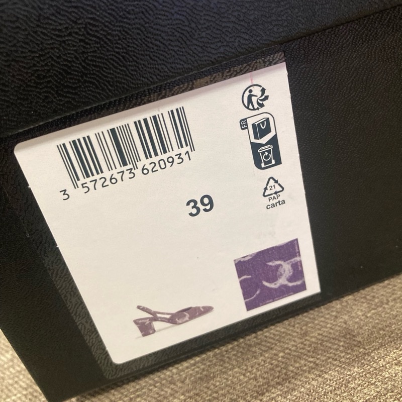 香奈兒chanel 淺色牛仔 後繫帶 跟鞋 🇹🇼專櫃尺寸39-5