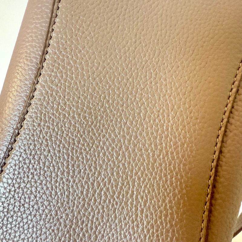 ✔️TORY BURCH  TB McGraw Hobo 真皮變形水桶包/手提包／斜背包／可可色/小號-13