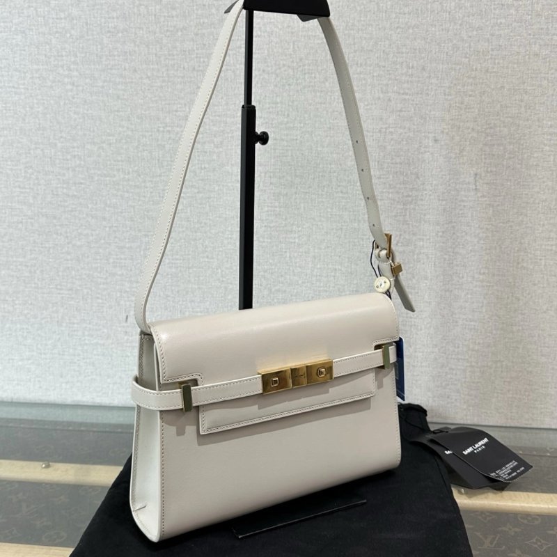 YSL 白金曼哈頓小號肩背斜背包 24*17*5 99新配件塵袋-1
