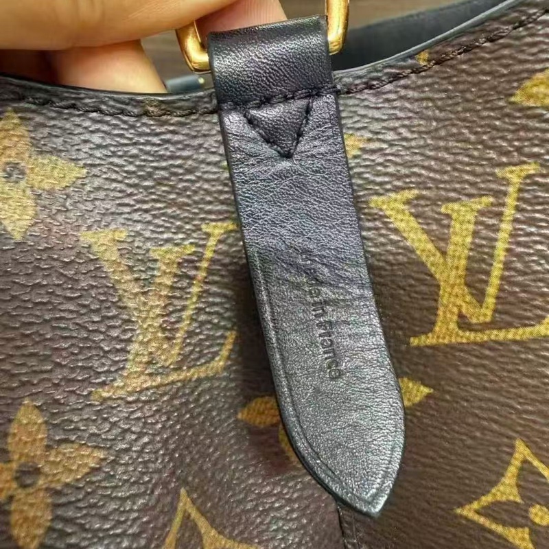 LV 老花黑水桶肩背斜背包 芯片編碼款 26*26*17.5 99新配件塵袋-4