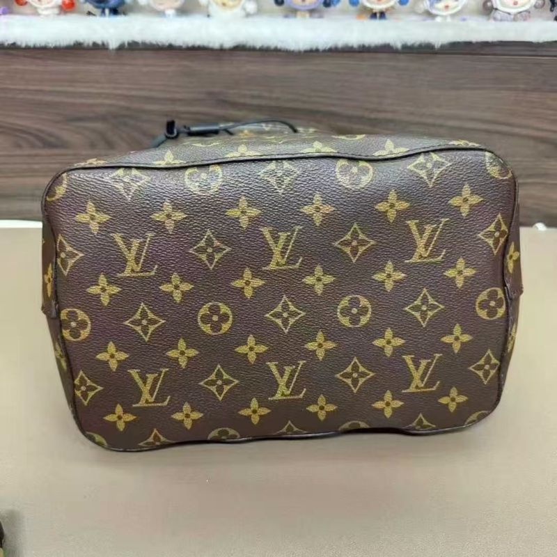 LV 老花黑水桶肩背斜背包 芯片編碼款 26*26*17.5 99新配件塵袋-5