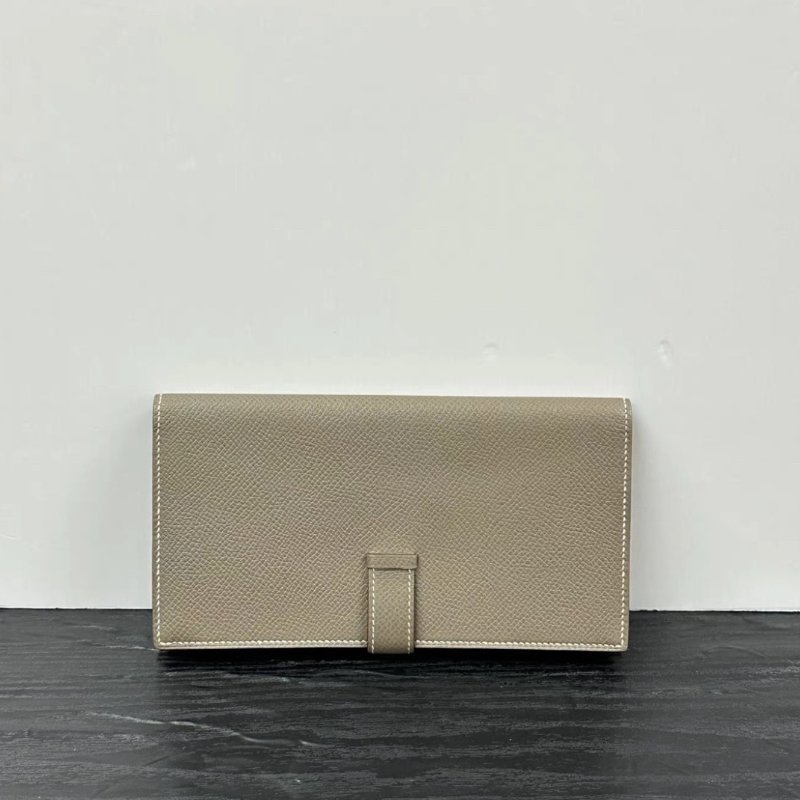 HERMES 大象灰銀扣長夾 17.5*9*2 98新-5