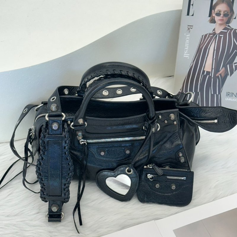 Balenciaga Neo cagole city - 小號黑銀-0