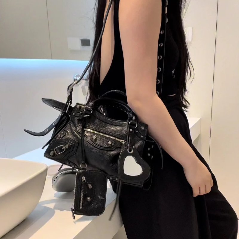 Balenciaga Neo cagole city - 小號黑銀-1