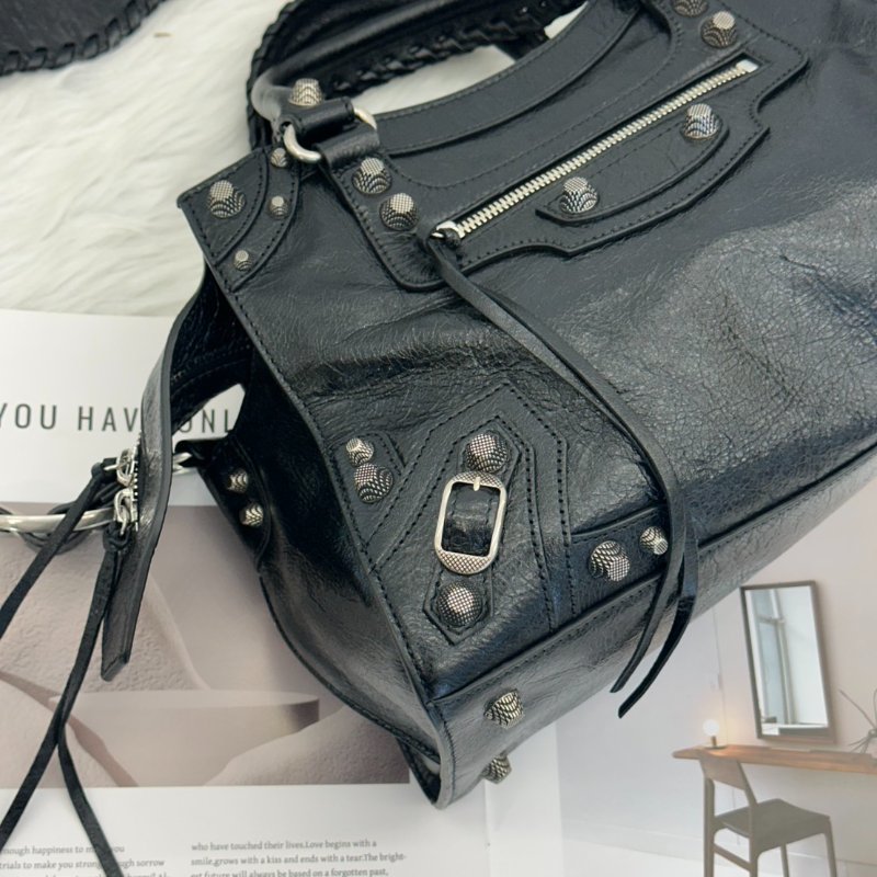 Balenciaga Neo cagole city - 小號黑銀-4