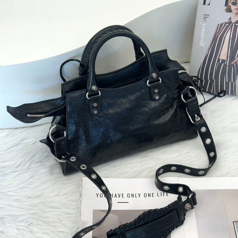 Balenciaga Neo cagole city - 小號黑銀-6