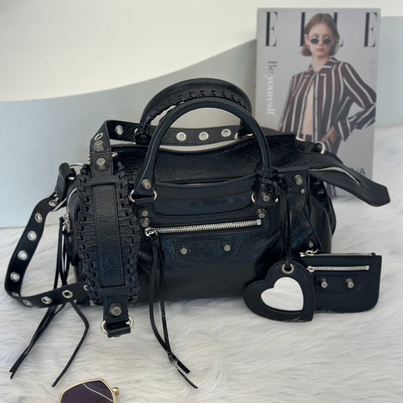 Balenciaga Neo cagole city - 小號黑銀-7