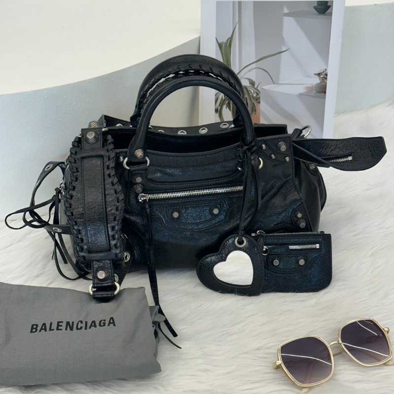 Balenciaga Neo cagole city - 小號黑銀-8