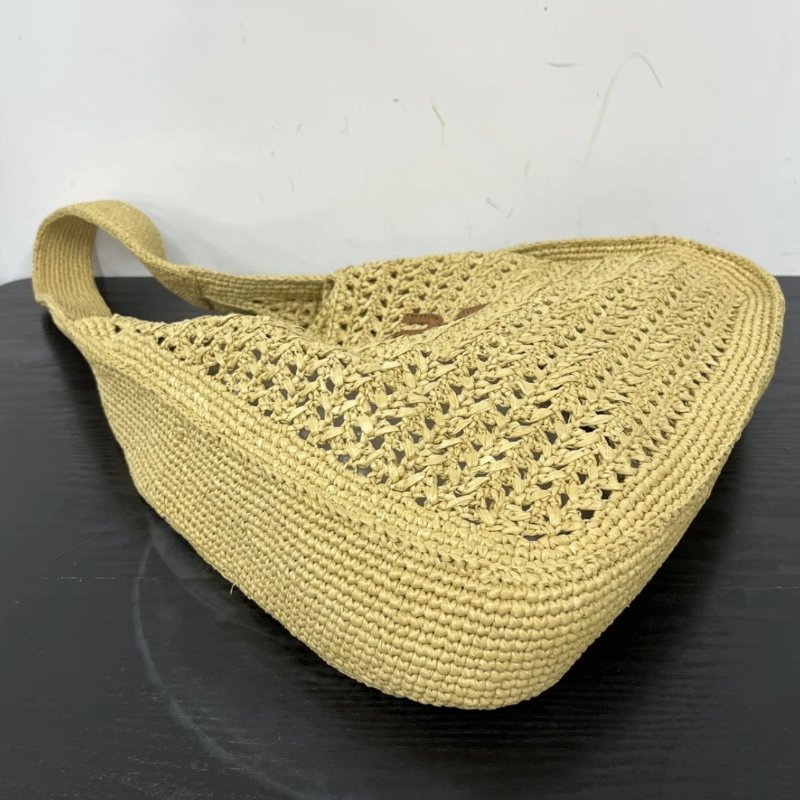 MIUMIU Raffia 編織拉菲草hobo子母腋下包 30*30*5 全新閒置配件塵袋-5