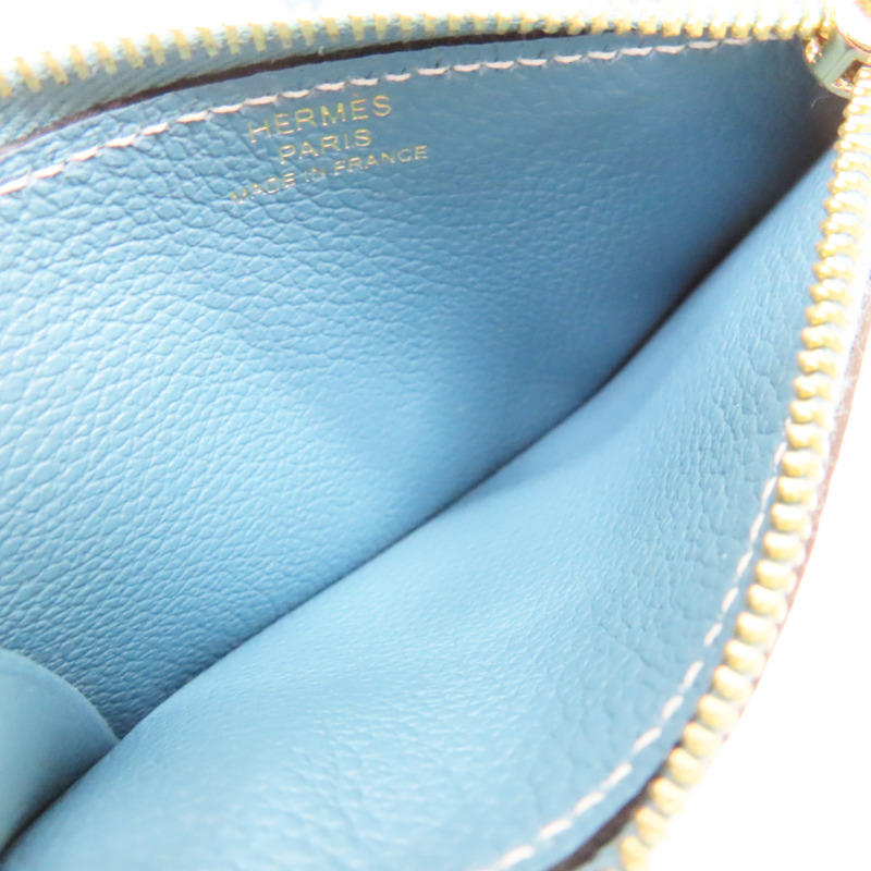 新牛仔藍 Evercolor牛皮 Roulis Slim 短夾 零錢包 B刻 金扣 H082053CPD2-6