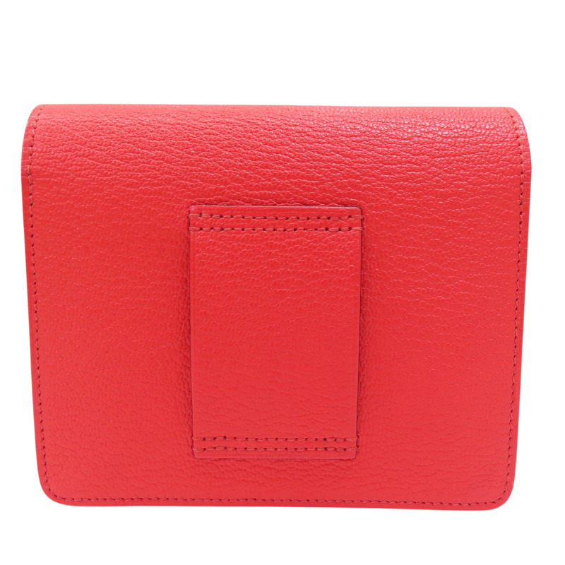 德克薩斯粉色 Chevre Mysore皮革 Roulis Slim 短夾 錢包 Z刻 銀扣 H082213CK0E-1