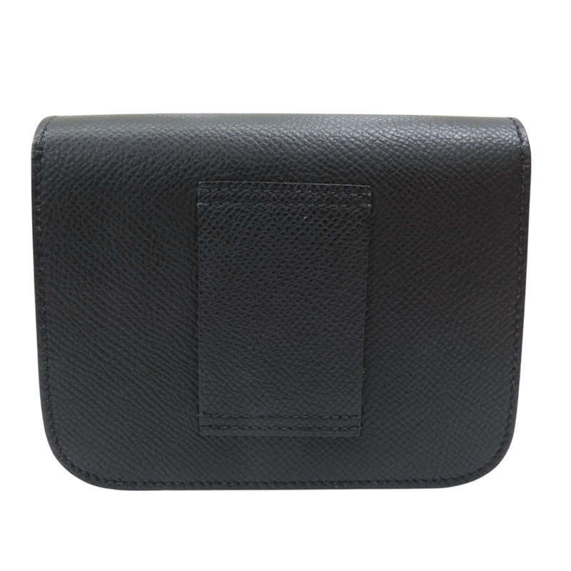 黑色 Epsom牛皮 Constance Slim 錢包 Y刻 金扣【HERMES 愛馬仕】-1