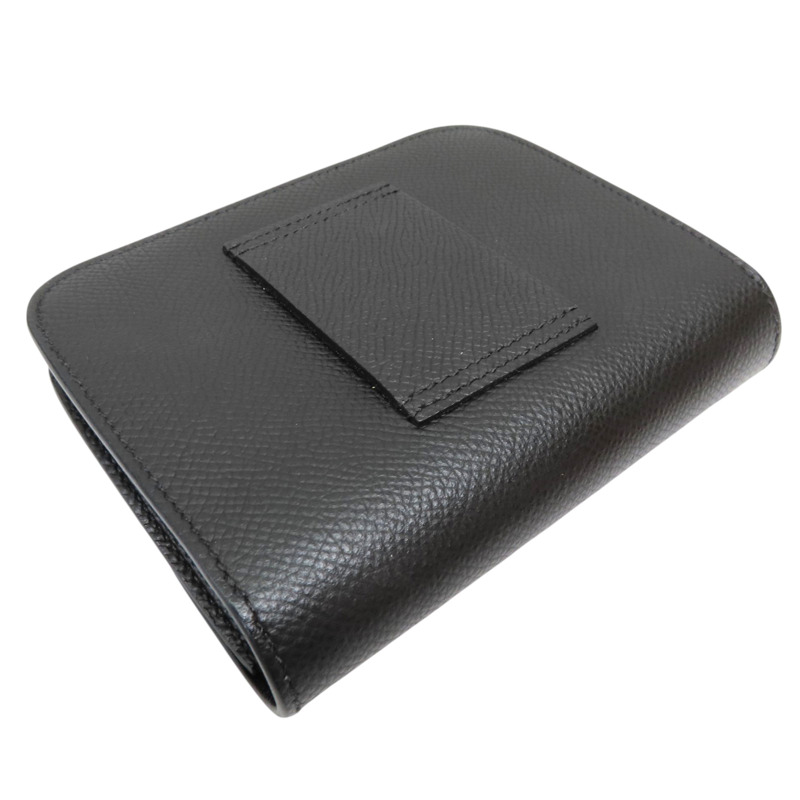 黑色 Epsom牛皮 Constance Slim 錢包 Y刻 金扣【HERMES 愛馬仕】-3