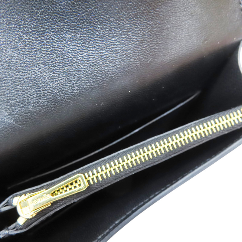 黑色 Epsom牛皮 Constance Slim 錢包 Y刻 金扣【HERMES 愛馬仕】-6