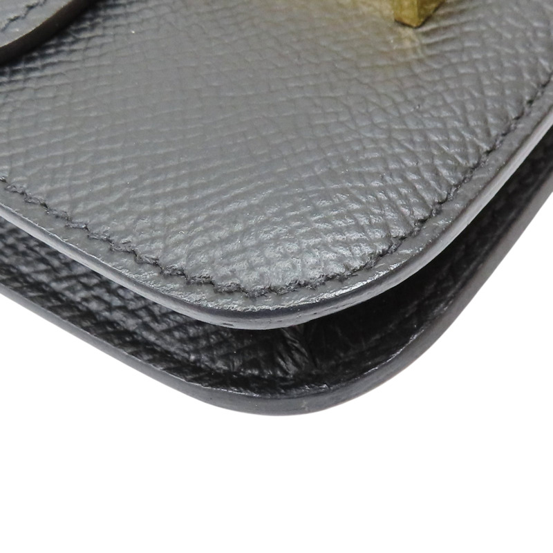 黑色 Epsom牛皮 Constance Slim 錢包 Y刻 金扣【HERMES 愛馬仕】-10