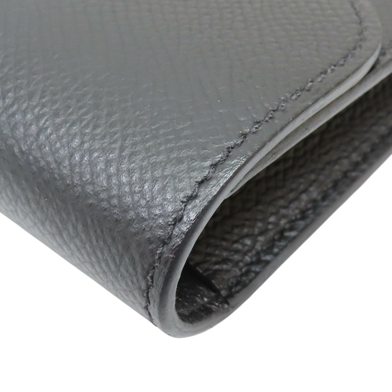 黑色 Epsom牛皮 Constance Slim 錢包 Y刻 金扣【HERMES 愛馬仕】-13