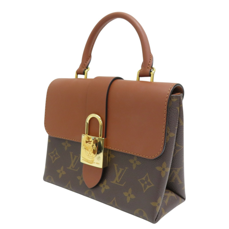 棕色 牛皮 原花帆布 Locky BB 肩背包【LOUIS VUITTON LV 路易威登】 M44654-2