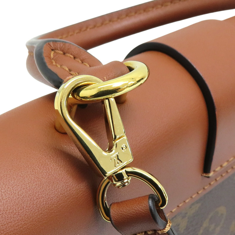 棕色 牛皮 原花帆布 Locky BB 肩背包【LOUIS VUITTON LV 路易威登】 M44654-10